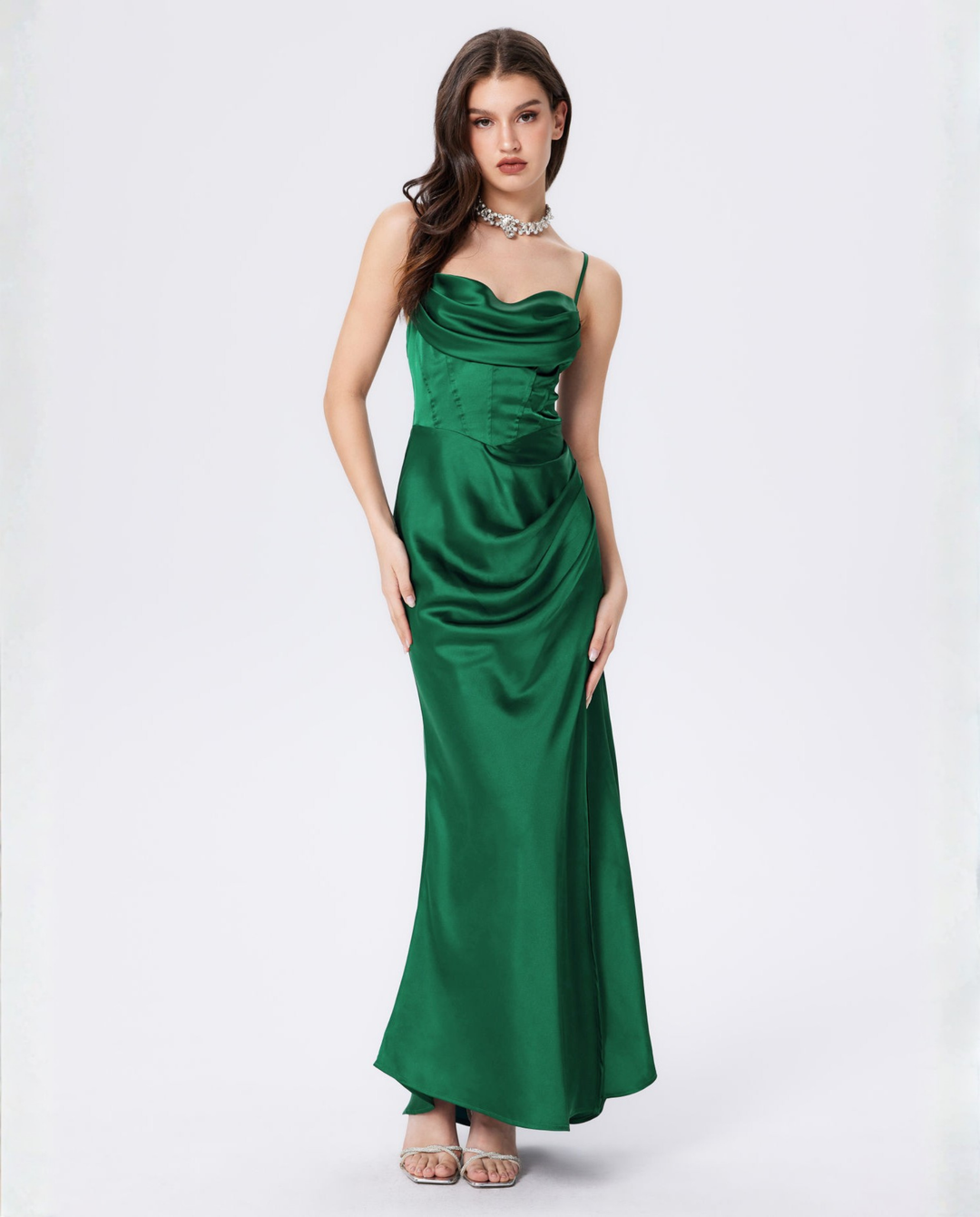Evelina | Maxi Dress with Draped Bodice