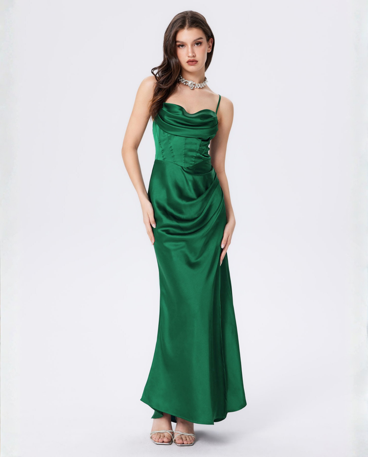 Evelina | Maxi Dress with Draped Bodice