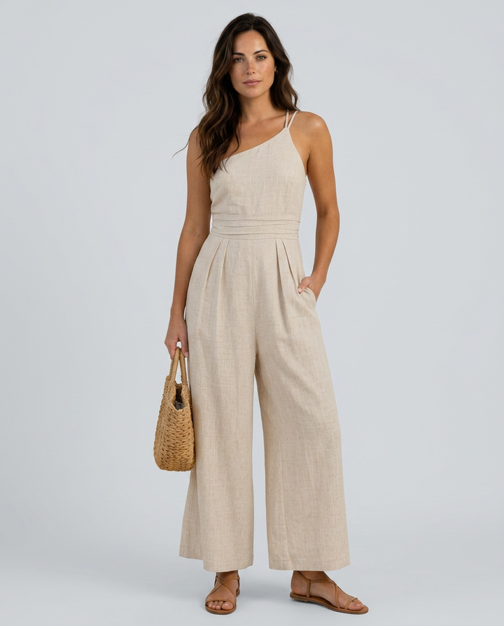 Rhoda | Backless Strap Jumpsuit with Wide-Leg Trousers