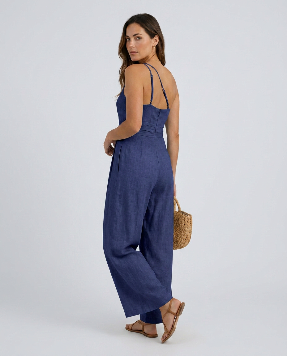Rhoda | Backless Strap Jumpsuit with Wide-Leg Trousers