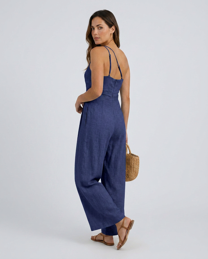 Rhoda | Backless Strap Jumpsuit with Wide-Leg Trousers