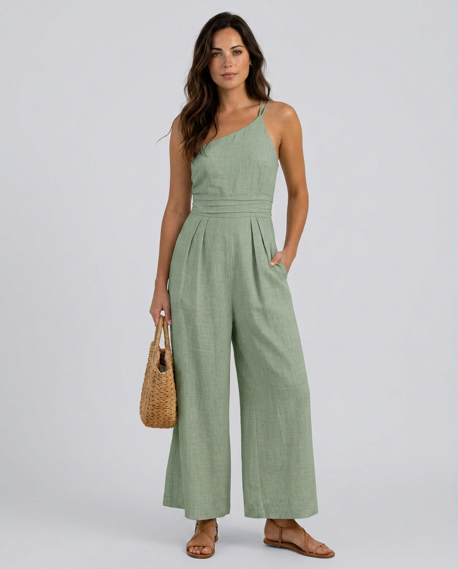 Rhoda | Backless Strap Jumpsuit with Wide-Leg Trousers