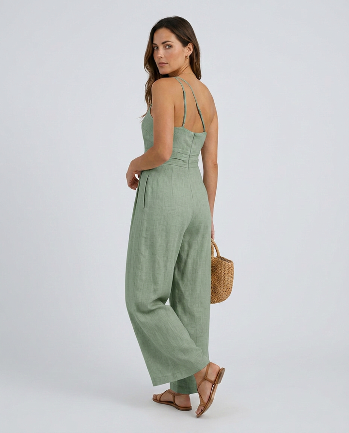 Rhoda | Backless Strap Jumpsuit with Wide-Leg Trousers