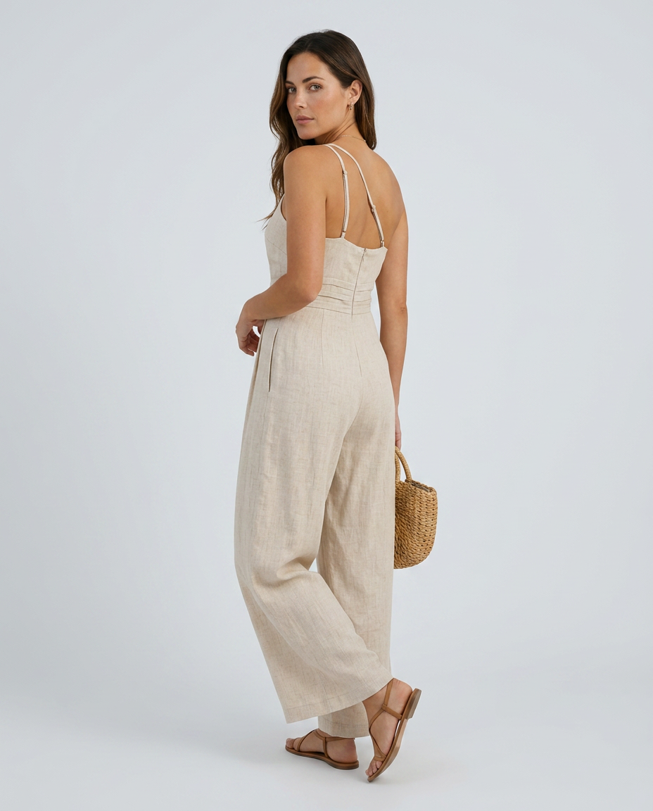 Rhoda | Backless Strap Jumpsuit with Wide-Leg Trousers