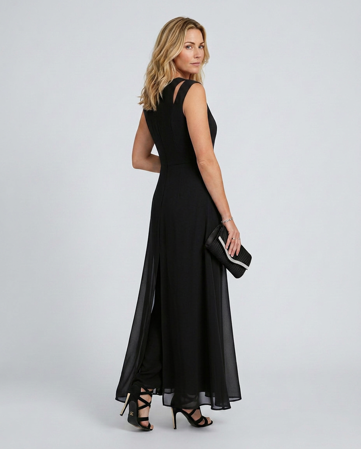Maggie | Sleeveless Jumpsuit with Wide-Leg Trousers