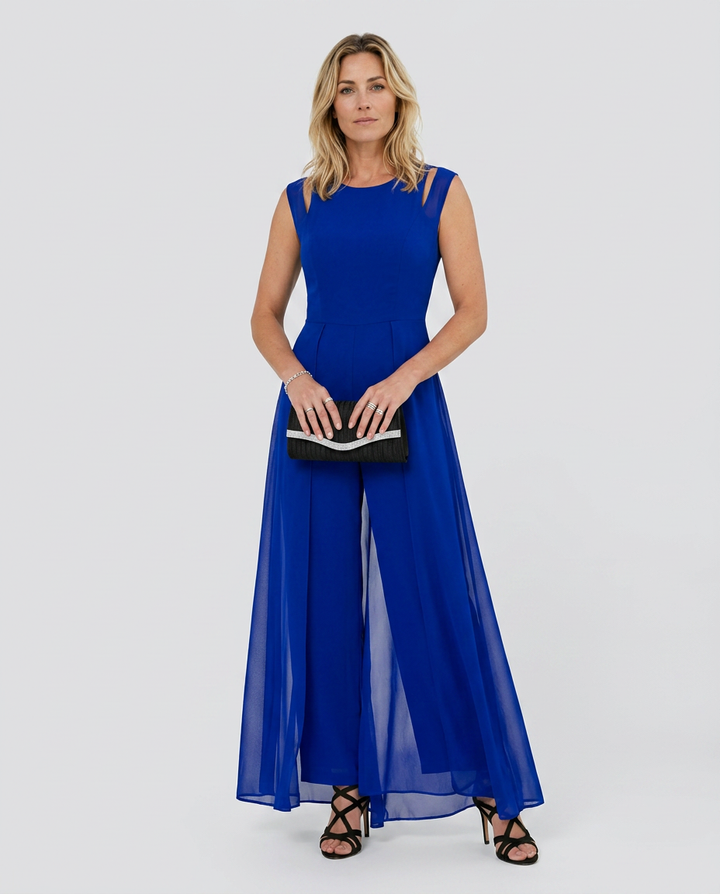 Maggie | Sleeveless Jumpsuit with Wide-Leg Trousers