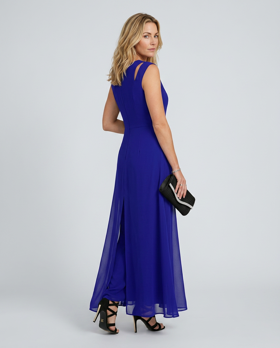 Maggie | Sleeveless Jumpsuit with Wide-Leg Trousers