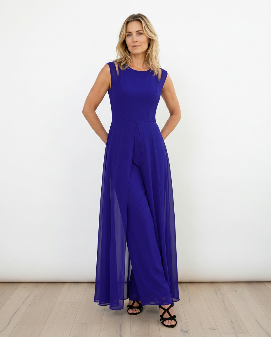 Maggie | Sleeveless Jumpsuit with Wide-Leg Trousers