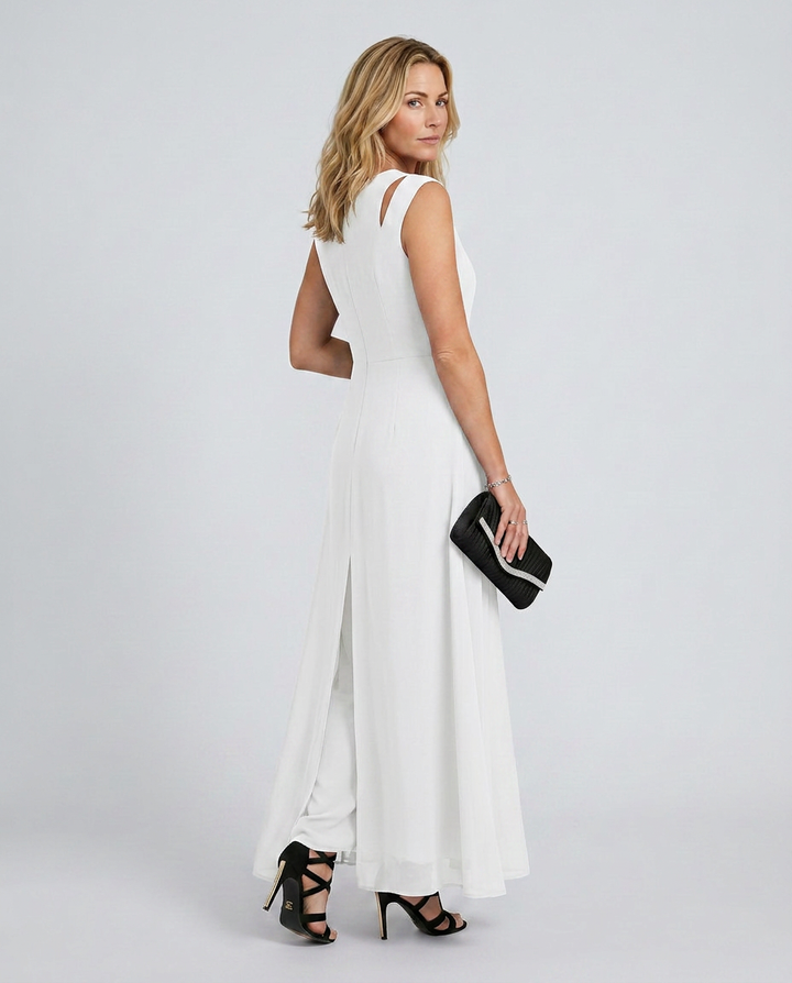 Maggie | Sleeveless Jumpsuit with Wide-Leg Trousers