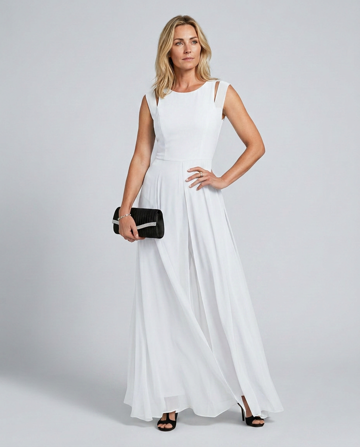 Maggie | Sleeveless Jumpsuit with Wide-Leg Trousers