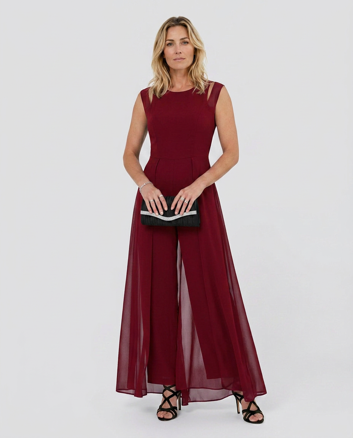 Maggie | Sleeveless Jumpsuit with Wide-Leg Trousers
