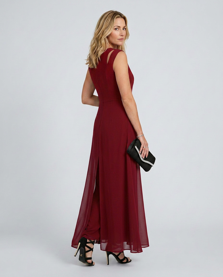 Maggie | Sleeveless Jumpsuit with Wide-Leg Trousers