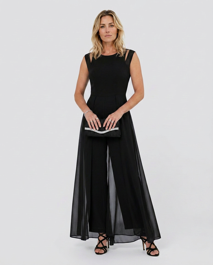 Maggie | Sleeveless Jumpsuit with Wide-Leg Trousers