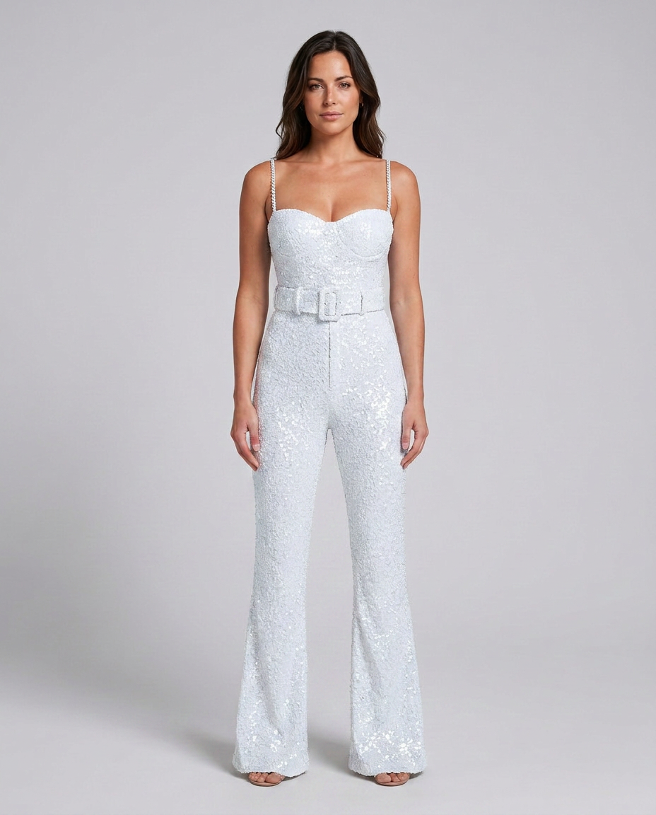 Valentina | Sequin Jumpsuit with Flared Trousers