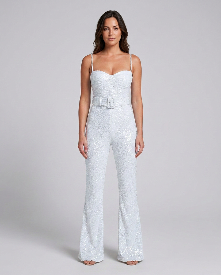 Valentina | Sequin Jumpsuit with Flared Trousers