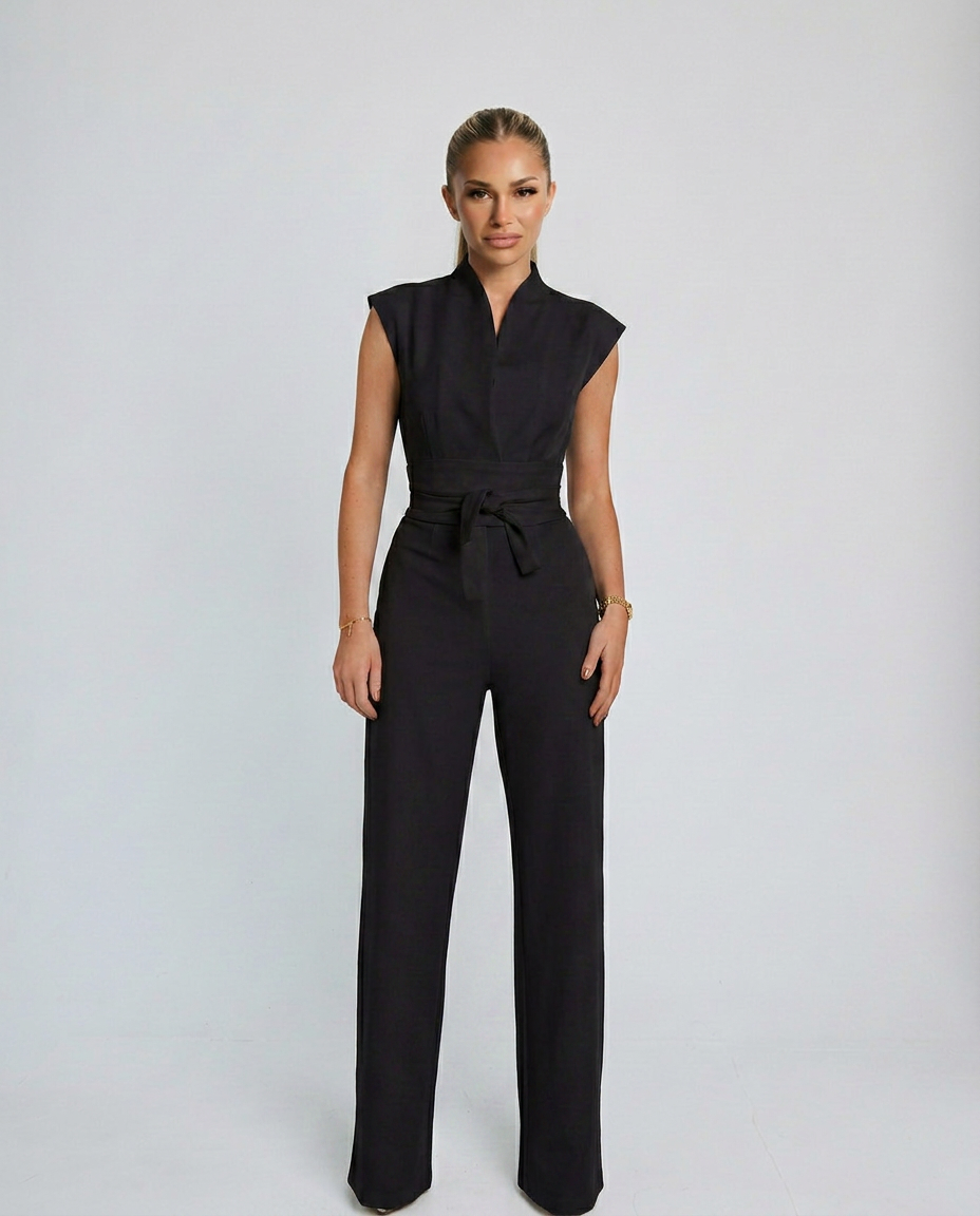 Hillary | Wide-Leg Jumpsuit with Waist Tie
