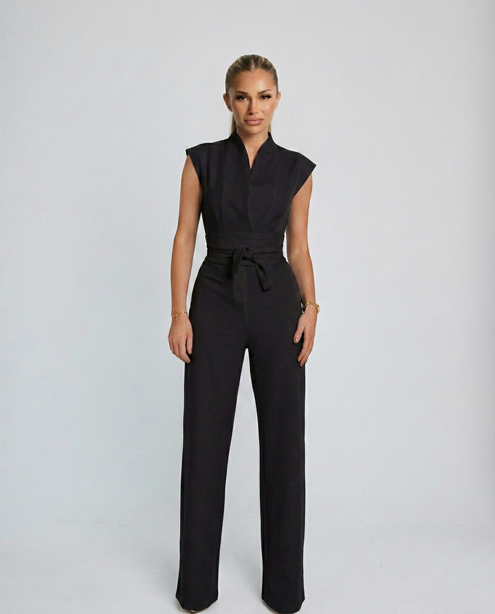 Hillary | Wide-Leg Jumpsuit with Waist Tie