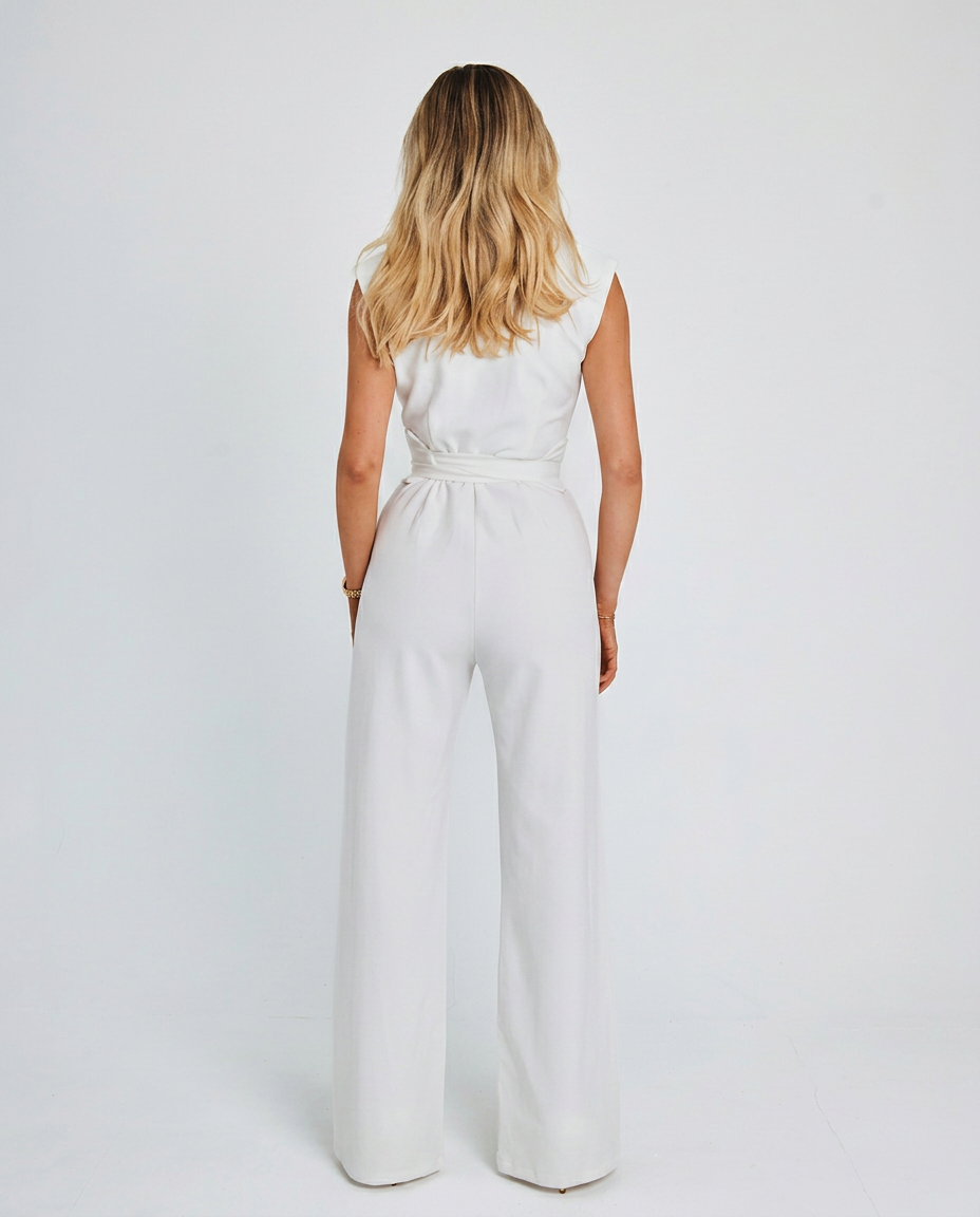 Hillary | Wide-Leg Jumpsuit with Waist Tie