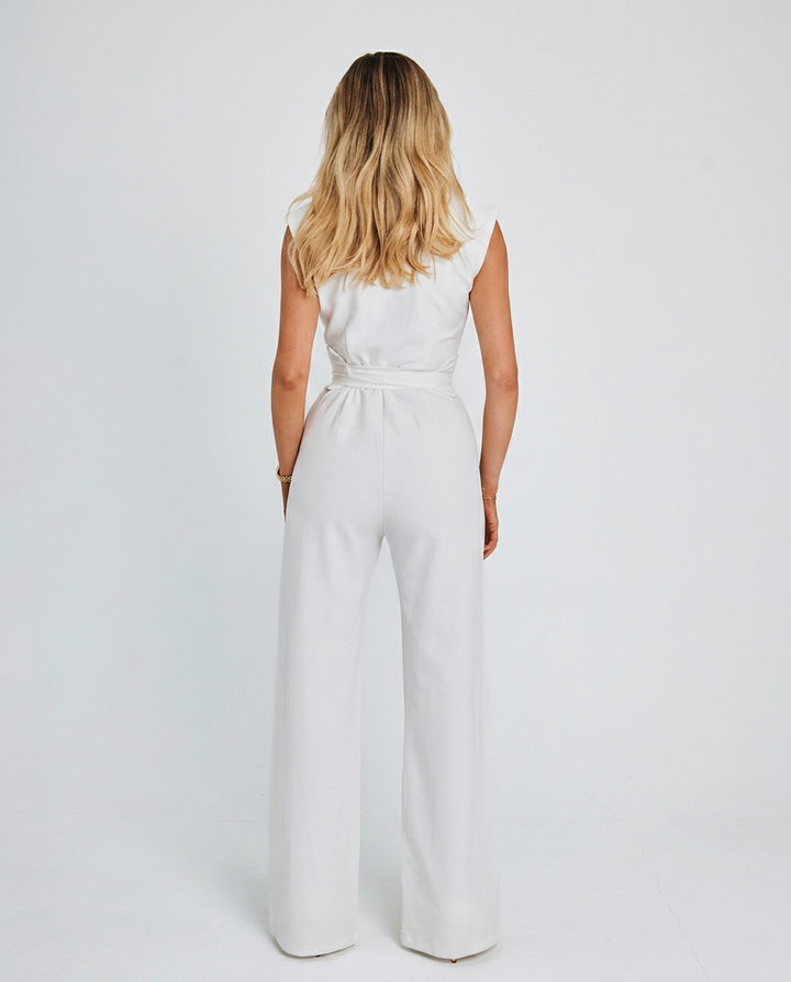 Hillary | Wide-Leg Jumpsuit with Waist Tie