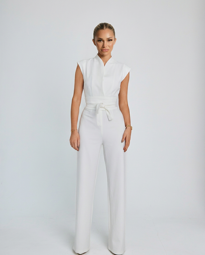 Hillary | Wide-Leg Jumpsuit with Waist Tie
