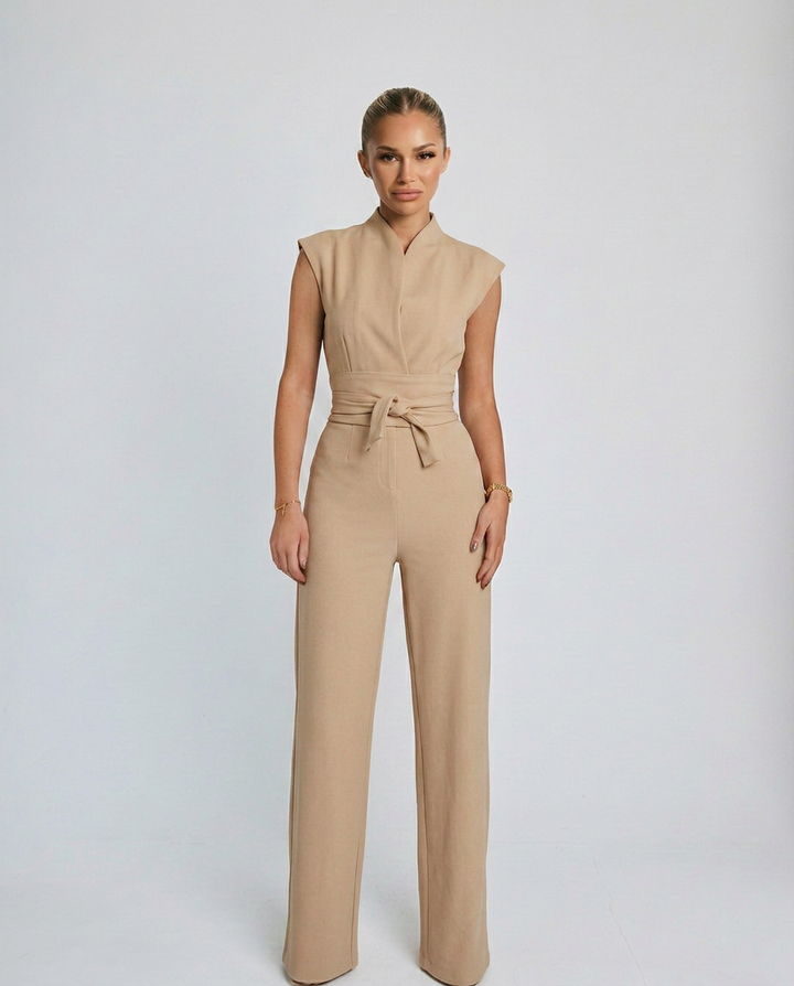 Hillary | Wide-Leg Jumpsuit with Waist Tie