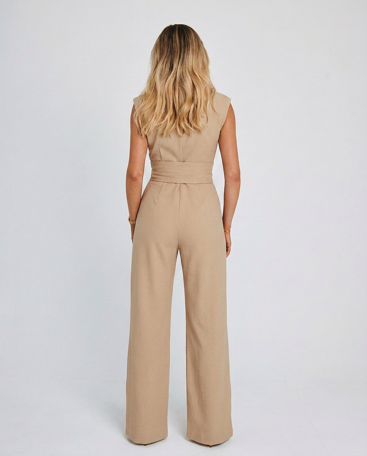 Hillary | Wide-Leg Jumpsuit with Waist Tie