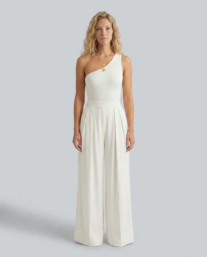 Eloise | One-Shoulder Jumpsuit with Wide-Leg Trousers