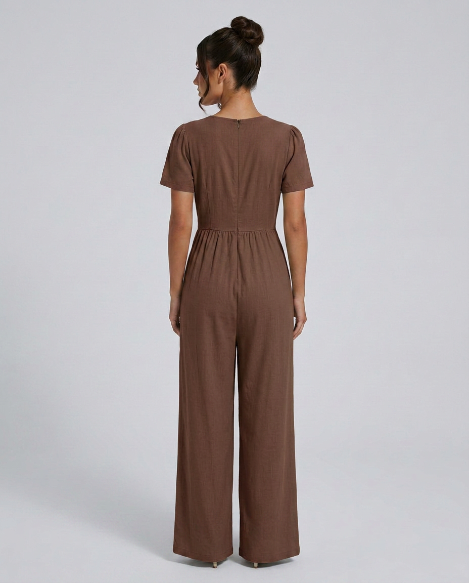 Brandy | Wide-Leg Jumpsuit with Button Detail