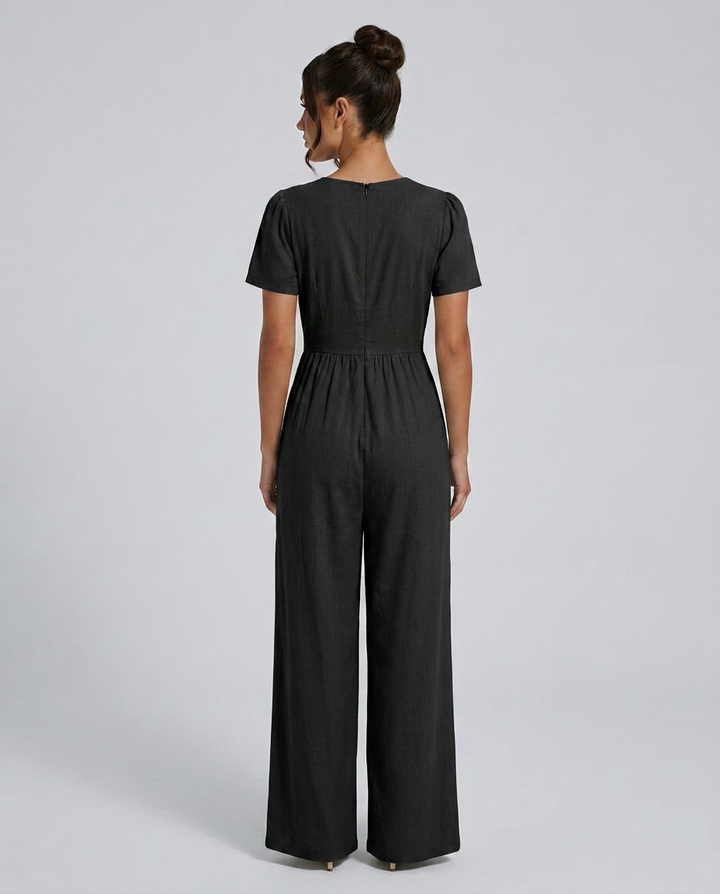 Brandy | Wide-Leg Jumpsuit with Button Detail