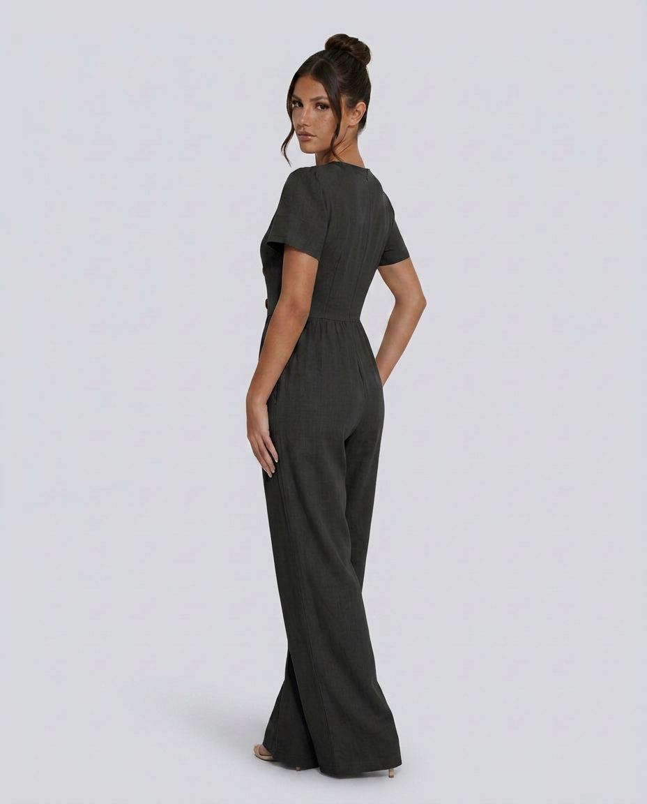 Brandy | Wide-Leg Jumpsuit with Button Detail