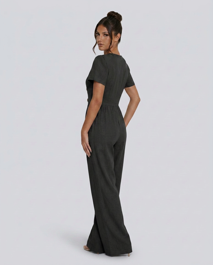 Brandy | Wide-Leg Jumpsuit with Button Detail