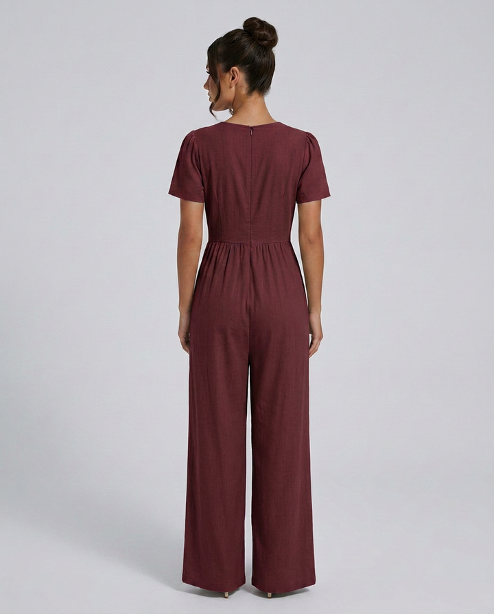 Brandy | Wide-Leg Jumpsuit with Button Detail