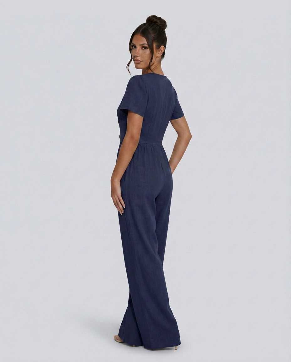 Brandy | Wide-Leg Jumpsuit with Button Detail