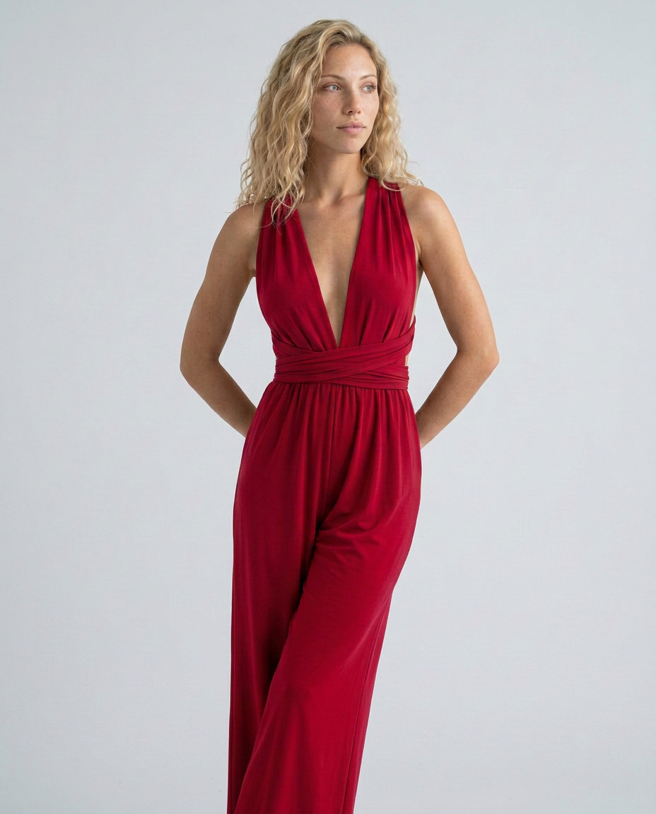 Cara | Halter Jumpsuit with Wide-Leg Trousers