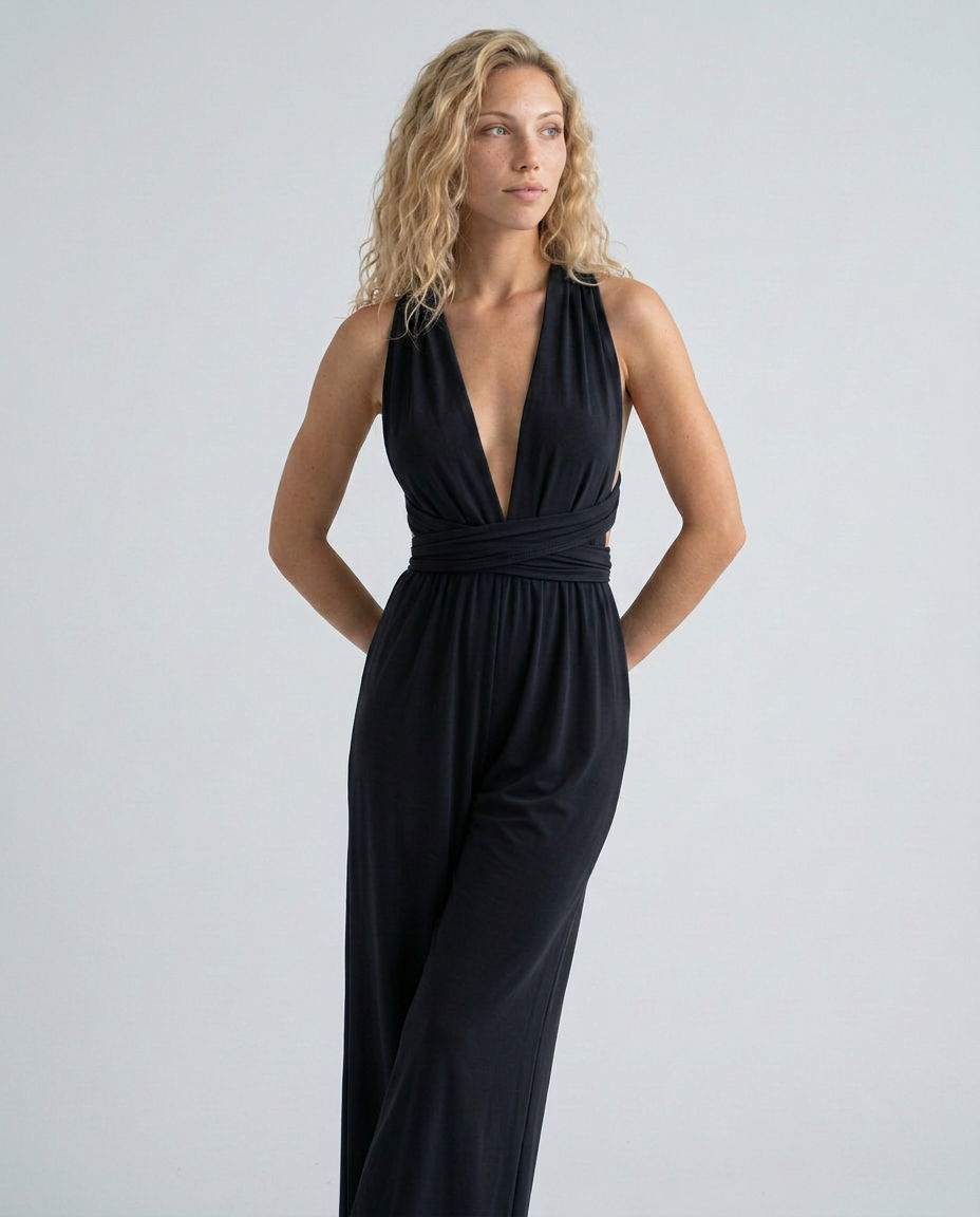 Cara | Halter Jumpsuit with Wide-Leg Trousers