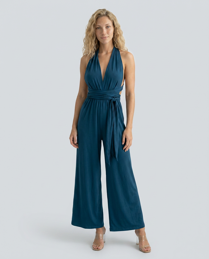 Cara | Halter Jumpsuit with Wide-Leg Trousers
