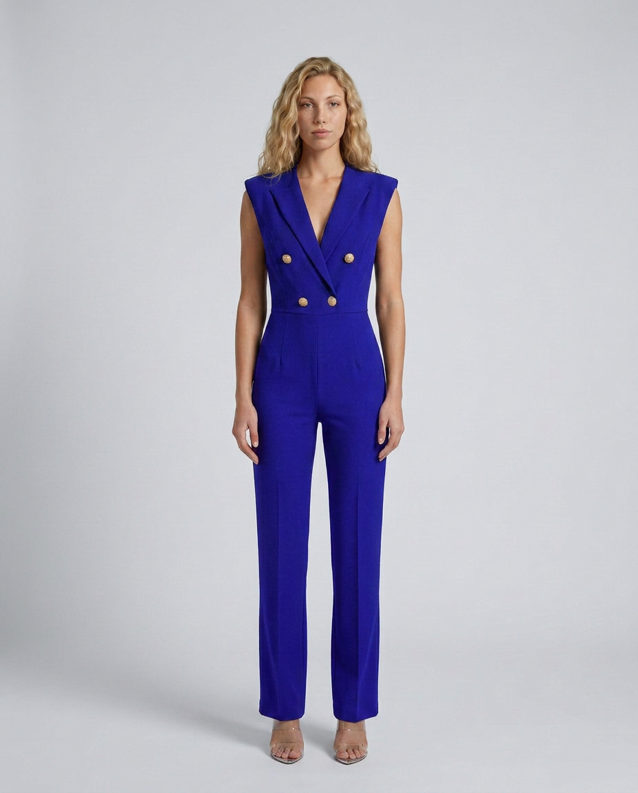 Gail | Tailored Jumpsuit with Double-Breasted Front