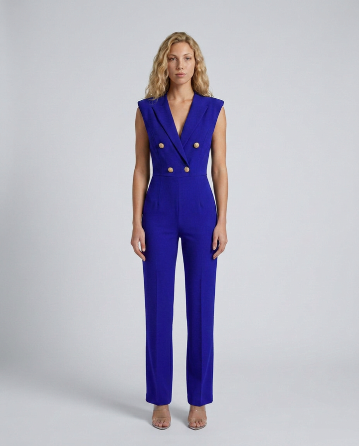 Gail | Tailored Jumpsuit with Double-Breasted Front