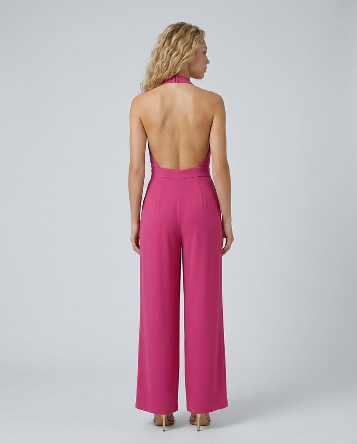 Lottie | Halter Jumpsuit with Wide-Leg Trousers