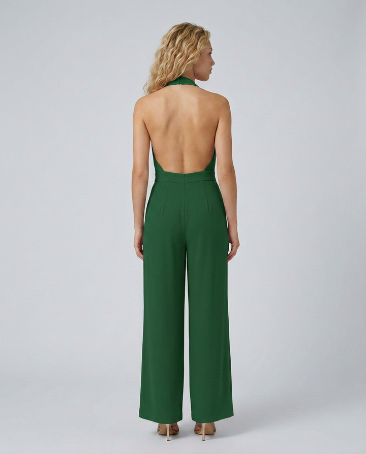 Lottie | Halter Jumpsuit with Wide-Leg Trousers