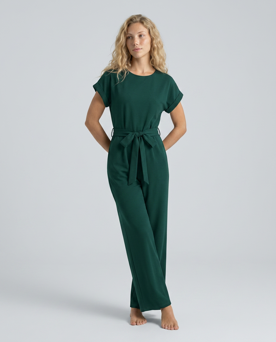 Carly | Wide-Leg Jumpsuit with Waist Belt