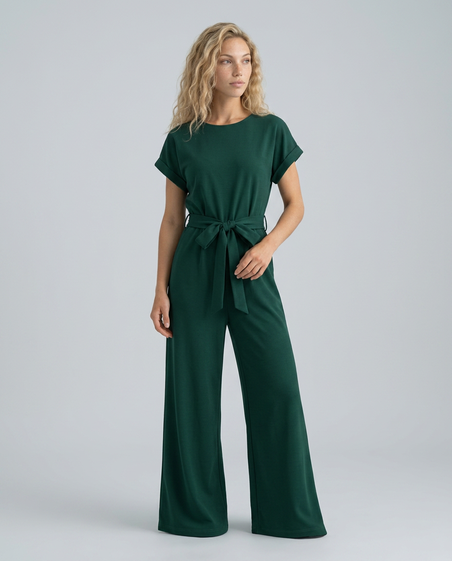 Carly | Wide-Leg Jumpsuit with Waist Belt