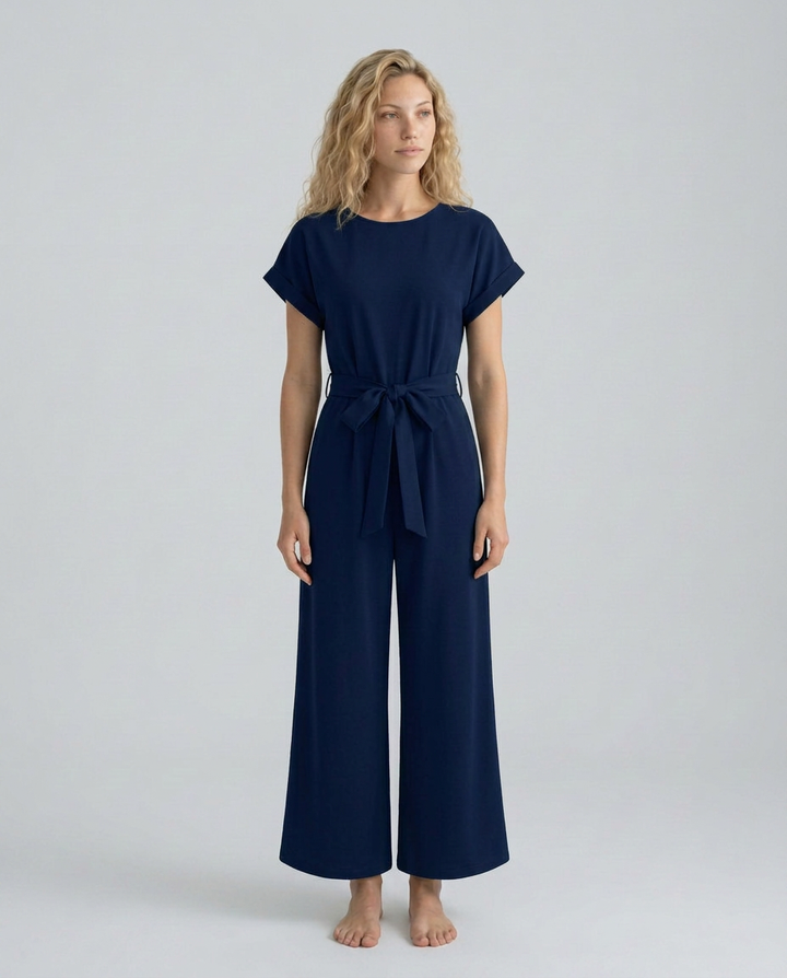 Carly | Wide-Leg Jumpsuit with Waist Belt