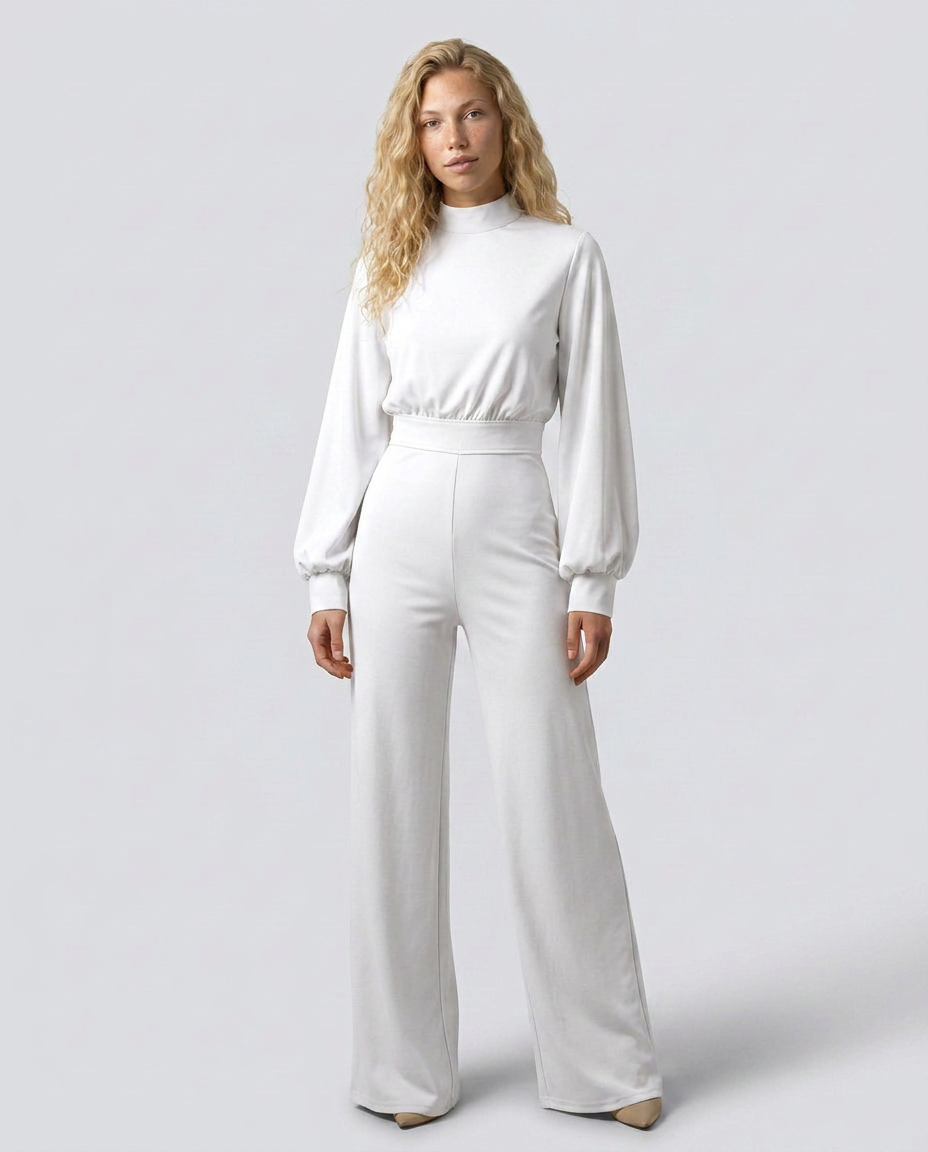 Ellen | Wide-Leg Jumpsuit with High Neck