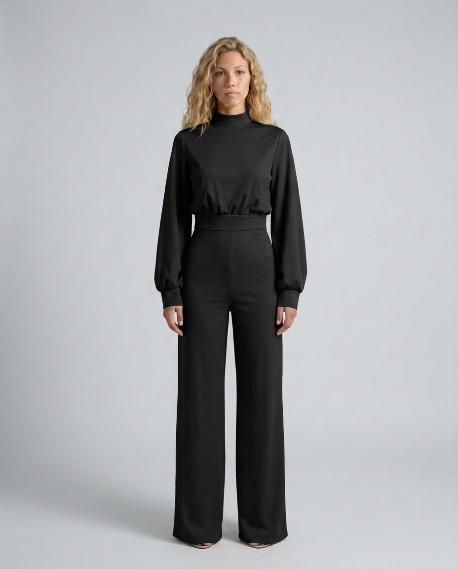 Ellen | Wide-Leg Jumpsuit with High Neck