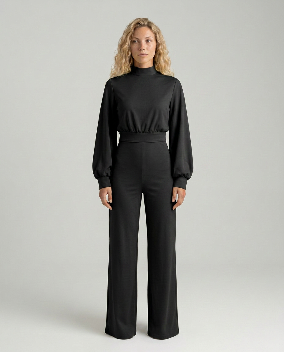 Ellen | Wide-Leg Jumpsuit with High Neck