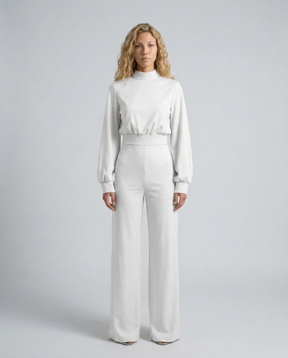 Ellen | Wide-Leg Jumpsuit with High Neck