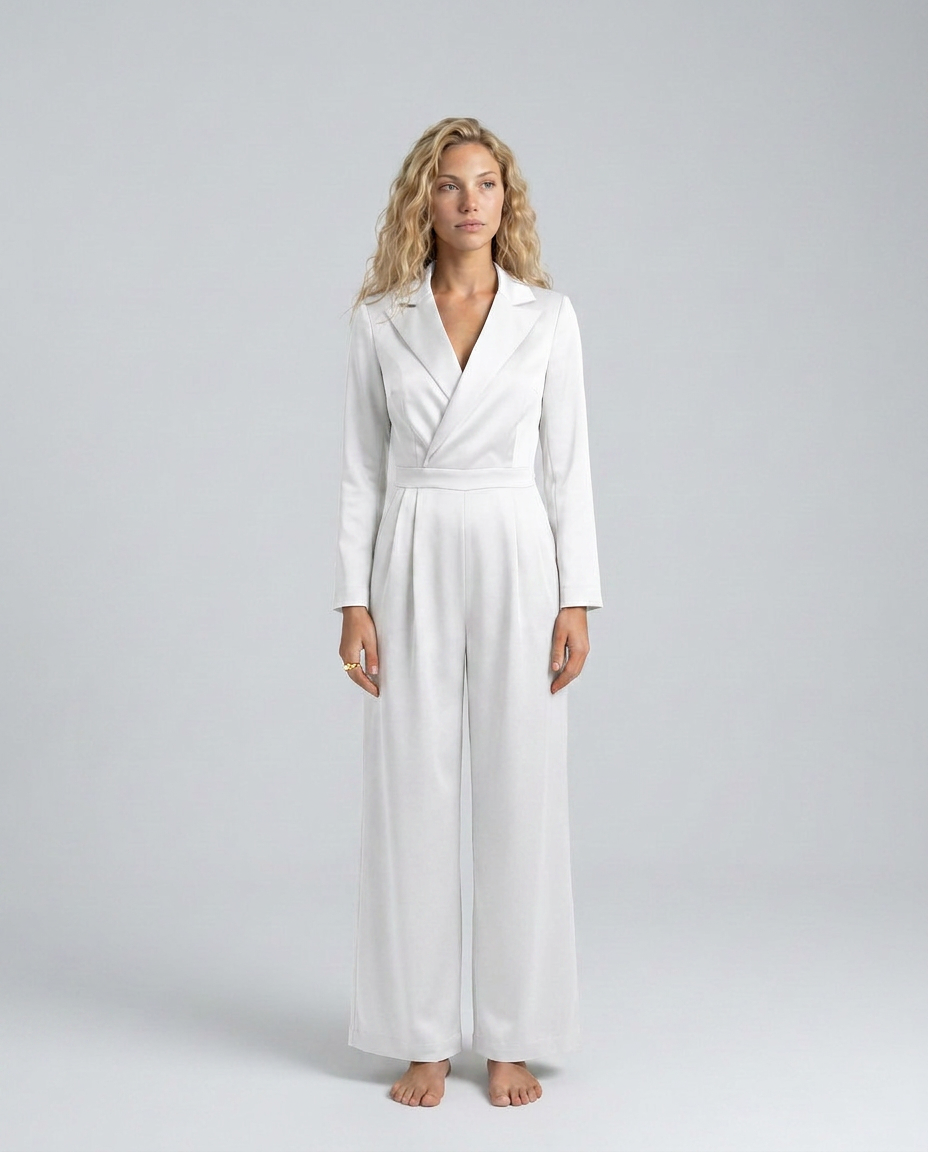 Ashlee | Long Sleeve Jumpsuit with Wide-Leg Trousers