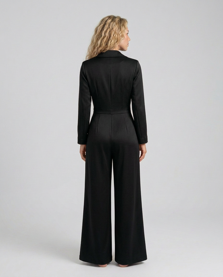 Ashlee | Long Sleeve Jumpsuit with Wide-Leg Trousers