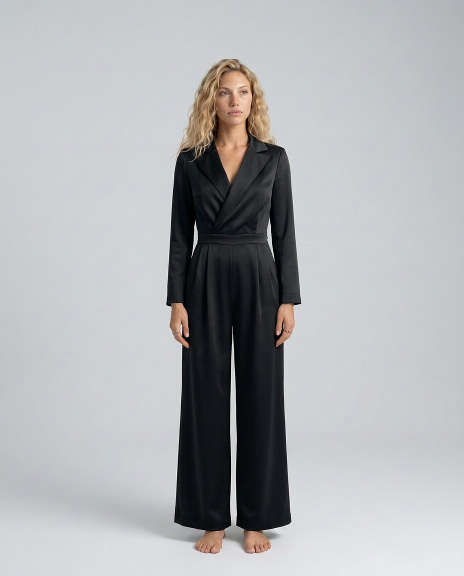 Ashlee | Long Sleeve Jumpsuit with Wide-Leg Trousers